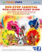 Book your Non-Stop Carnival with a Non-Stop Flight to Rio!